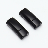 Фиксатор для шнурков, на магните, пара, размер 2,6 &times; 2 &times; 0,7 см, цвет чёрный