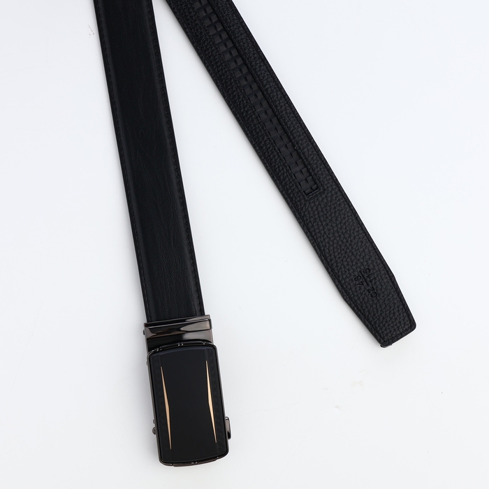 Ремень мужской, ширина 3,6 см, пряжка автомат, цвет чёрный Ремень мужской, ширина 3,6 см, пряжка автомат, цвет чёрный