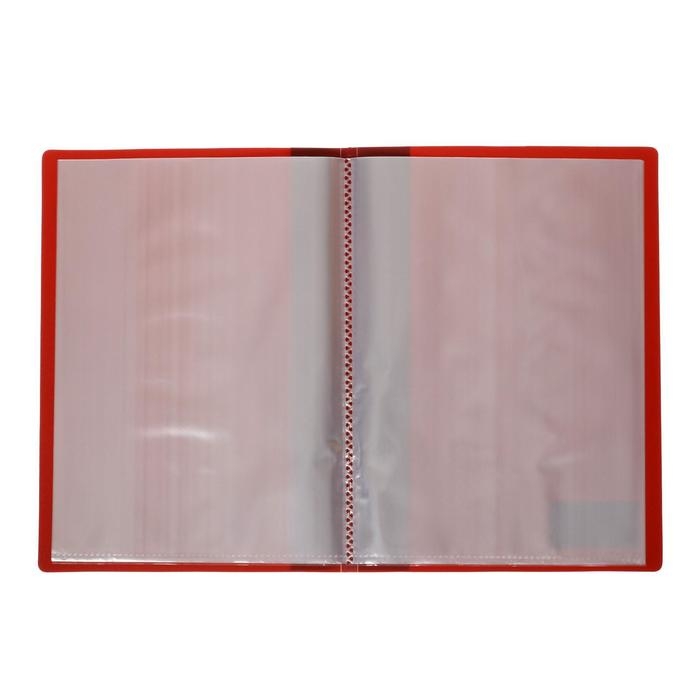 Набор папок А5, 20 вкладышей, Calligrata, карман на корешке, красные, 3 штуки