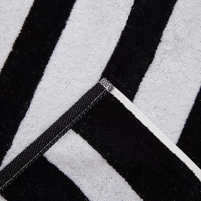 Полотенце махровое Этель ЧБ &laquo;Полоски&raquo;, пестроткань, 70х130 см