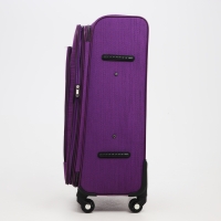 Чемодан большой 95 л (L), отдел на молнии, с расширением, кодовый замок, 4 колеса, наружный карман, цвет фиолетовый Чемодан большой 95 л (L), отдел на молнии, с расширением, кодовый замок, 4 колеса, наружный карман, цвет фиолетовый