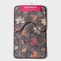 Коврики для ванной и туалета Доляна &laquo;Осенние листья&raquo;, 2 шт: 40&times;50 см, 50&times;80 см