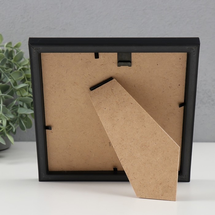 Фоторамка пластик "МИРАМ" 15х15 см, 641877-3, чёрный (пластиковый экран)