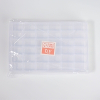 Органайзер для декора, передвижные ячейки, 36 ячеек, 27,3 &times; 17,5 &times; 4,5 см, цвет прозрачный