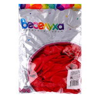 Шар латексный 12", пастель, набор 100 шт., цвет красный