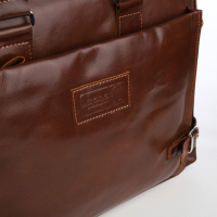 Сумка деловая XL ZOLO, отдел на молнии, наружный карман, цвет коричневый Сумка деловая XL ZOLO, отдел на молнии, наружный карман, цвет коричневый