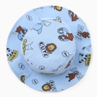 Панама детская "Зверушки" MINAKU, цв,голубой , р-р 50 Панама детская "Зверушки" MINAKU, цв,голубой , р-р 50