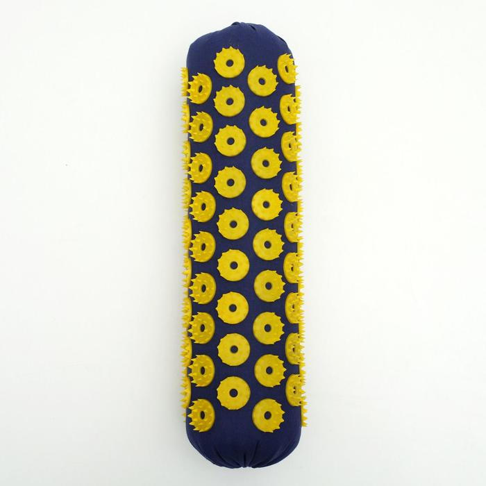 Комплект аппликаторов Azovmed: "Коврик" на мягкой подложке, 242 колючки, 41х60 см + &laquo;Валик&raquo;, 90 колючек, 38х10 см, сине-жёлтый