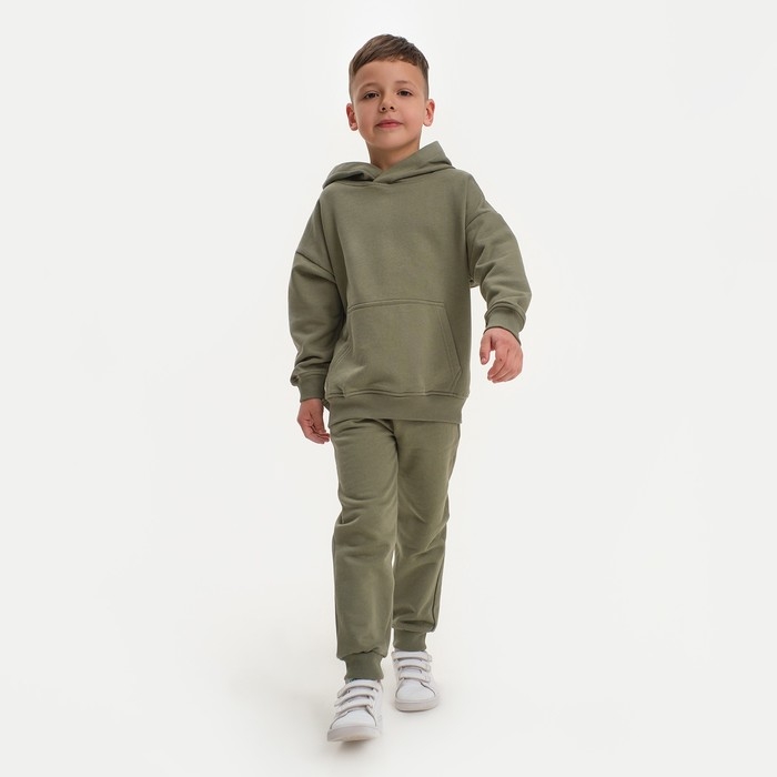 Костюм детский (худи, брюки) KAFTAN Костюм детский (худи, брюки) KAFTAN "Basic line", размер 32 (110-116), цвет хаки