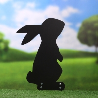 Набор садовых фигур "Зайки на лужайке" 3шт, 22х30см/13х30см/20х30см, черные Набор садовых фигур "Зайки на лужайке" 3шт, 22х30см/13х30см/20х30см, черные