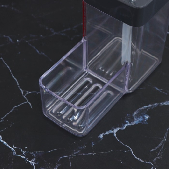 Дозатор для мыла с подставкой, 15,5&times;7,3&times;19 см, цвет прозрачный