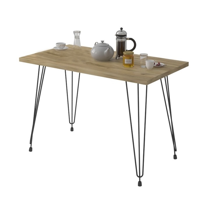 Стол обеденный Liverpool 110х60х75 см, дуб крафт золотой, чёрный