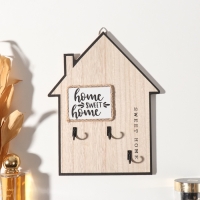 Крючки декоративные дерево "Дом, милый дом" 2,5х19,5х25 см Крючки декоративные дерево "Дом, милый дом" 2,5х19,5х25 см