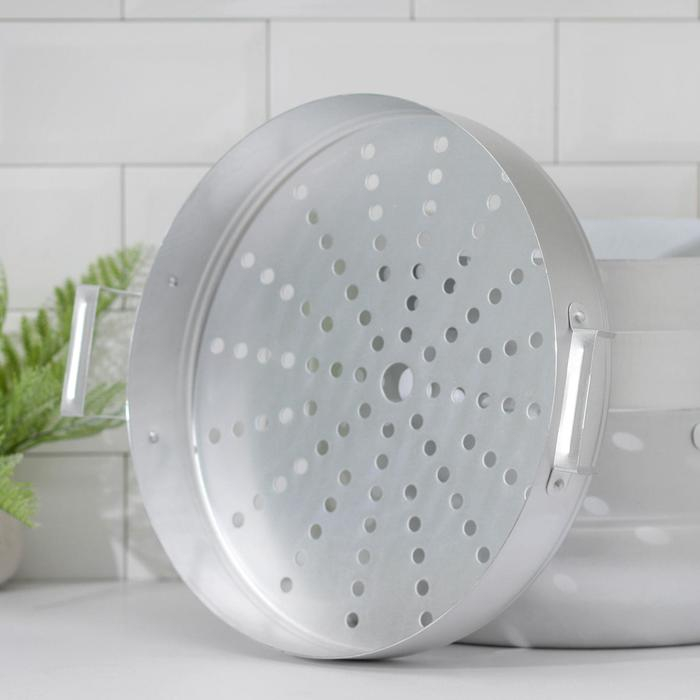 Мантоварка алюминиевая, 13 л, d=34,5 см, с 3 сетками, металлическая крышка Мантоварка алюминиевая, 13 л, d=34,5 см, с 3 сетками, металлическая крышка