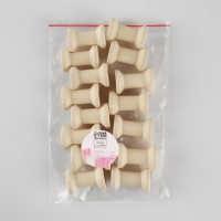 Набор деревянных катушек без покрытия, 15 шт, d = 2 &times; 3 см