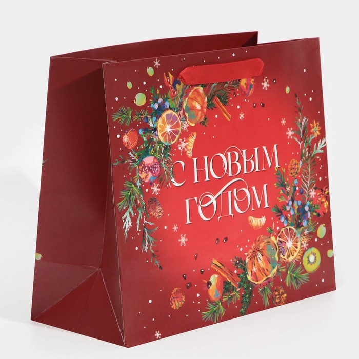 Пакет подарочный новогодний ламинированный &laquo;Аромат Нового Года&raquo;, ML 27 х 23 х 11,5 см
