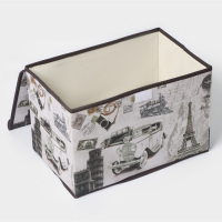 Короб стеллажный для хранения с крышкой «Страны», 38×25×25 см, дизайн МИКС Короб стеллажный для хранения с крышкой «Страны», 38×25×25 см, дизайн МИКС