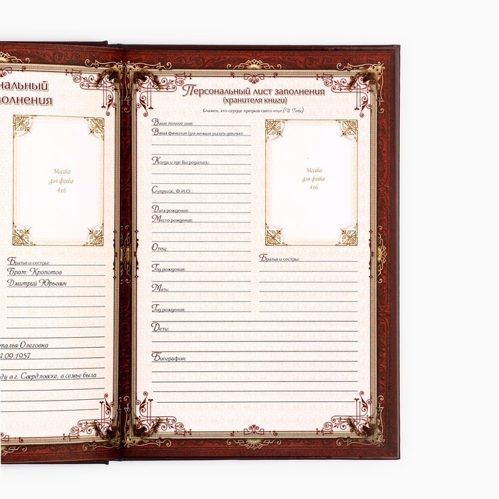 Родословная книга в шкатулке с деревом &laquo;Книга моей семьи&raquo;, 20 х 26 см.