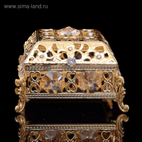 Шкатулка &laquo;Грация&raquo;, с зеркалом, 5,8&times;5.8&times;4.4 см, с кристаллами
