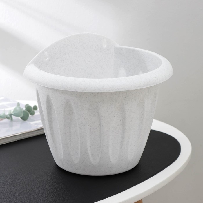 Кашпо настенное &laquo;Фелиция&raquo;, 3,4 л, цвет белый