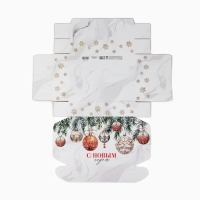 Коробка подарочная новогодняя складная &laquo;Роскошные шары&raquo;, 21 х 15 х 5 см, Новый год