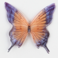 Декор для творчества &laquo;Бабочка огнёвка&raquo;, двухслойный, набор 12 шт., размер 1 шт. &mdash; 5 &times; 5 см