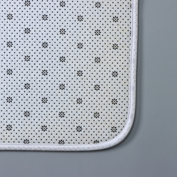 Коврики для ванной и туалета Доляна «Камни», 2 шт: 40×50 см, 50×80 см, цвет белый Коврики для ванной и туалета Доляна «Камни», 2 шт: 40×50 см, 50×80 см, цвет белый