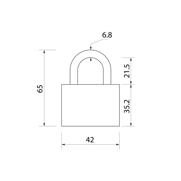 Замок навесной, 40 мм, влагозащищенный, короткая дужка, 3 ключа Замок навесной, 40 мм, влагозащищенный, короткая дужка, 3 ключа