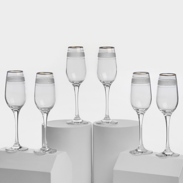Набор стеклянных бокалов &laquo;Аскет&raquo;, 210 мл, 6 шт