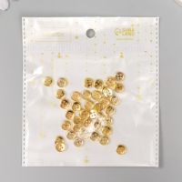 Пуговицы пластик 4 прокола "Золотая" 0,9х0,9 см набор 40 шт Пуговицы пластик 4 прокола "Золотая" 0,9х0,9 см набор 40 шт