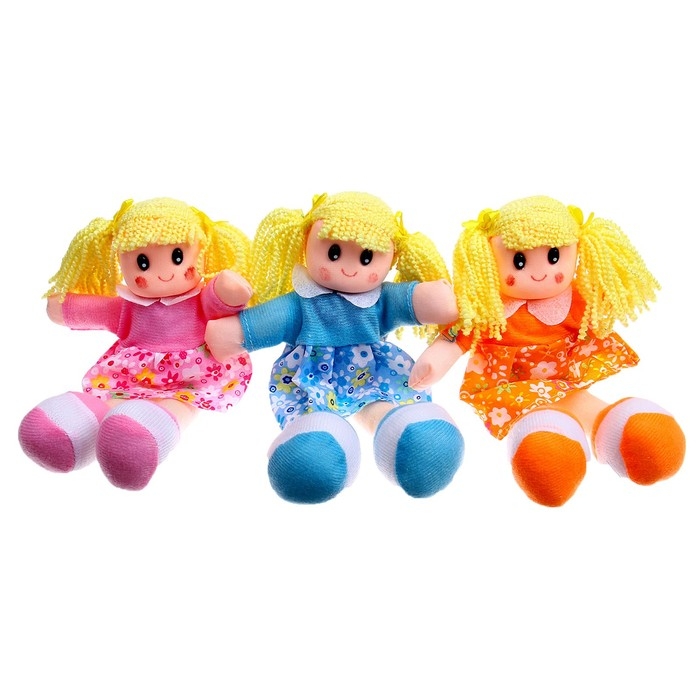 Мягкая кукла в платьишке, цвета МИКС Мягкая кукла в платьишке, цвета МИКС