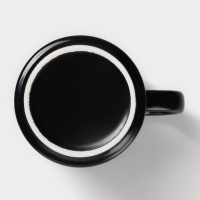 Кружка керамическая с ложкой «Чёрный мрамор», 350 мл, цвет чёрный Кружка керамическая с ложкой «Чёрный мрамор», 350 мл, цвет чёрный