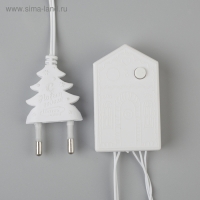 Гирлянда &laquo;Нить&raquo; 5 м, IP20, белая нить, 50 LED, свечение красное, 8 режимов, 220 В