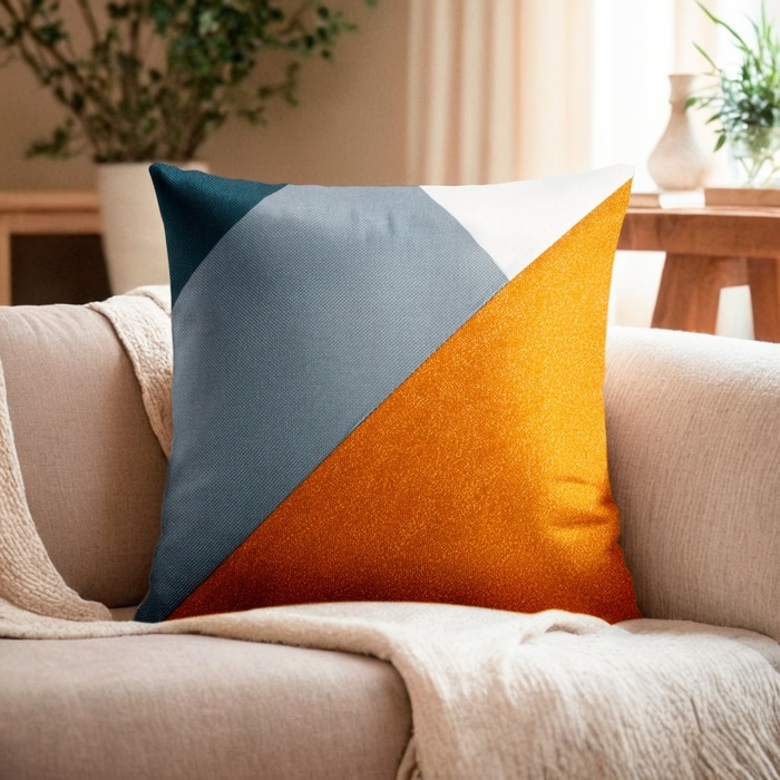 Наволочка декоративная Этель Геометрия цвет серый/желтый 45 х 45 см, 100% п/э Наволочка декоративная Этель Геометрия цвет серый/желтый 45 х 45 см, 100% п/э