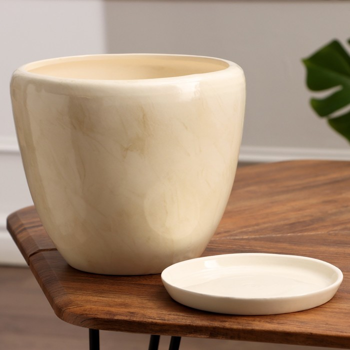 Набор горшков 3шт. "Лето" белый: 11,5л, 5л, 1,8л