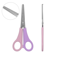 Ножницы детские для левшей 13,5 см, ErichKrause Joy Pastel, с линейкой на лезвиях, закруглённые концы, блистер