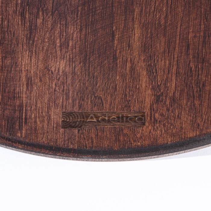 Доска разделочная деревянная для подачи с ручкой Adelica, 38&times;16&times;2 см, тёмный граб