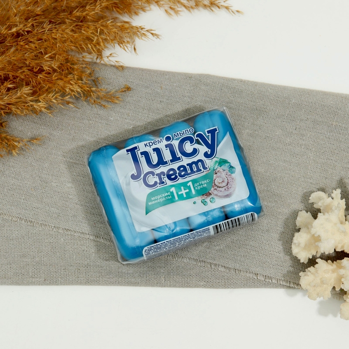 Крем-мыло твердое Juicy Ceam Морские минералы и Детокс-крем, 4 х 90 гр Крем-мыло твердое Juicy Ceam Морские минералы и Детокс-крем, 4 х 90 гр