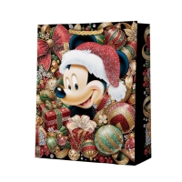 Новый год. Пакет подарочный, 31х40х11.5 см, упаковка, Микки Маус