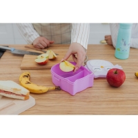 Ланч - бокс пластиковый с ложкой&laquo;Совушка&raquo;, 2 отделения: 300 мл, 450 мл, цвет МИКС