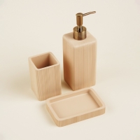 Набор для ванной SL Home, 3 предмета: дозатор, мыльница, стакан Набор для ванной SL Home, 3 предмета: дозатор, мыльница, стакан