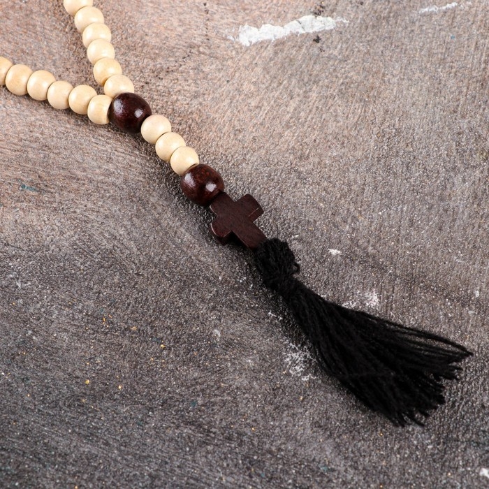 Четки деревянные, с крестиком, 27 см, светлые