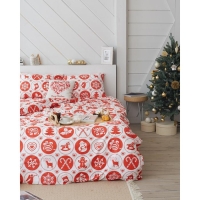 Постельное белье LoveLife дуэт " New Year's gifts" 143*215см-2шт,240*225см,50*70см-2шт