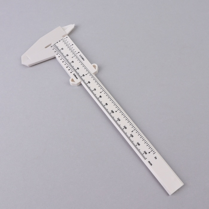 Штангенциркуль для разметки бровей, 21 &times; 7,5 см, цвет белый