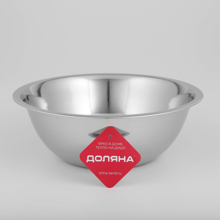 Миска глубокая из нержавеющей стали Доляна &laquo;Индия&raquo;, 2,4 л, d=26 см