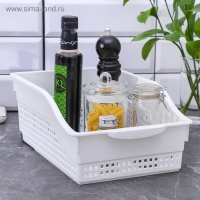 Контейнер для хранения хозяйственный &laquo;Лофт&raquo;, 31&times;21&times;12,5 см, на колёсах, цвет белый