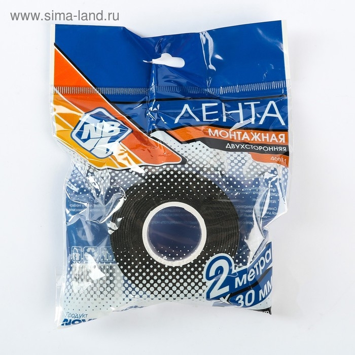 Лента клеящая двусторонняя Nova Bright, на вспененной основе, 30 мм х 2 м Лента клеящая двусторонняя Nova Bright, на вспененной основе, 30 мм х 2 м