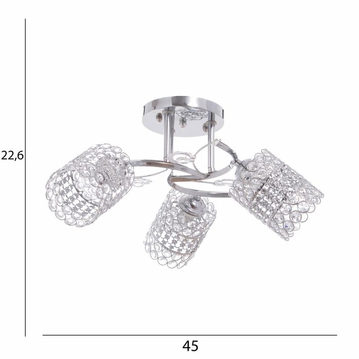 Люстра "Берти" 3х40Вт Е27 Хром МОДЕЛЬ: 2612376