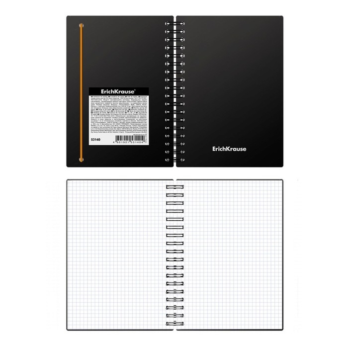 Тетрадь А6 на спирали, 80 листов в клетку, ErichKrause Accent, пластиковая обложка, на резинке, блок офсет 100% белизна, МИКС Тетрадь А6 на спирали, 80 листов в клетку, ErichKrause Accent, пластиковая обложка, на резинке, блок офсет 100% белизна, МИКС