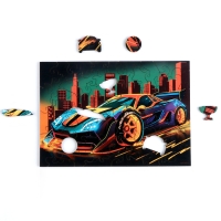 Пазл деревянный фигурный &laquo;Машинка&raquo;, 61 элементов